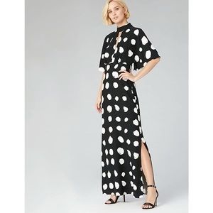 TRUTH & FABLE Women's Keyhole Maxi Evening Dress with Side Slits black white xxl